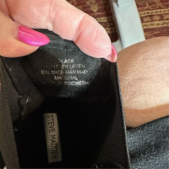 Steve Madden Women's Billiee Black Studded chunky Chelsea Boots Size 7 - Picture 10 of 12